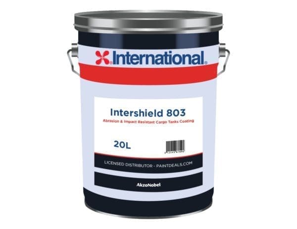 Intershield 803 (20L) - 2 comp. - Primer/Finish - Abrasion Resistant Cargo Tank Lining - 20L, Red [packaging, color]
